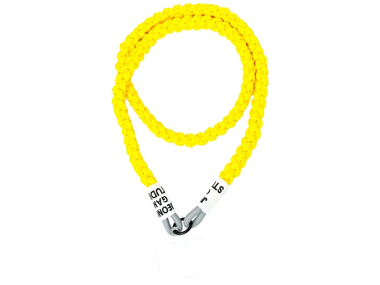 Ремінець-шнурок для телефону Knitting з карабіном yellow