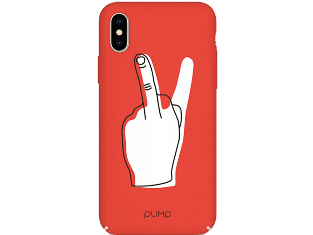 Пластик PUMP iPhone X/Xs Middle Finger