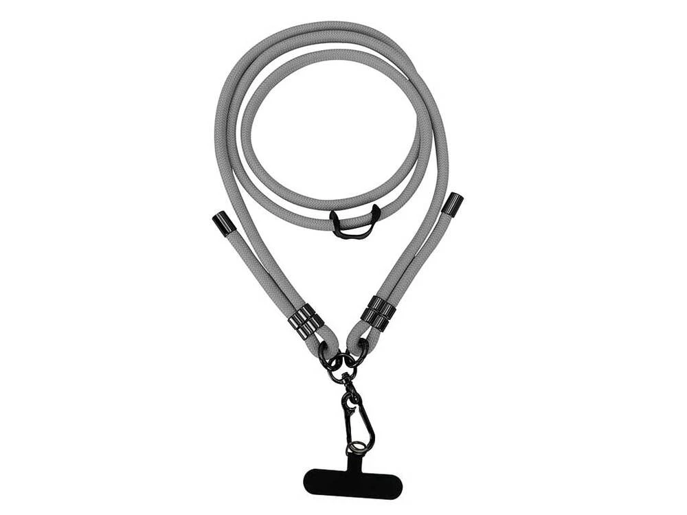 Ремінець-шнурок для телефону з карабіном (1.5m) gray