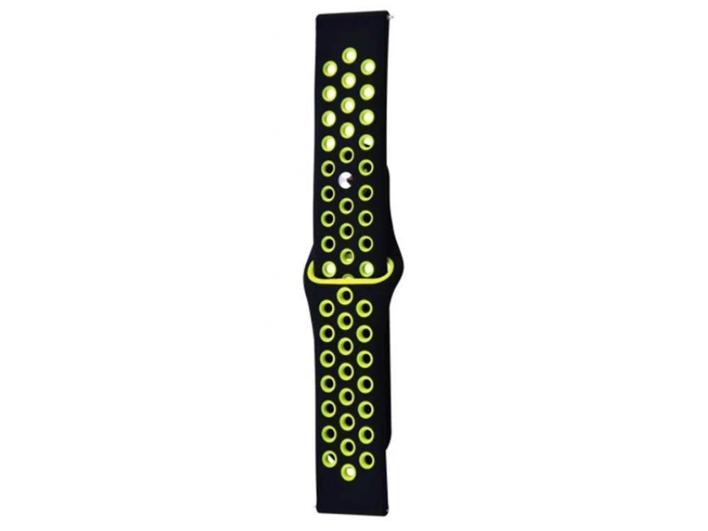 Ремешок Sport Xiaomi Amazfit/Bip/Samsung 20mm черный/зеленый