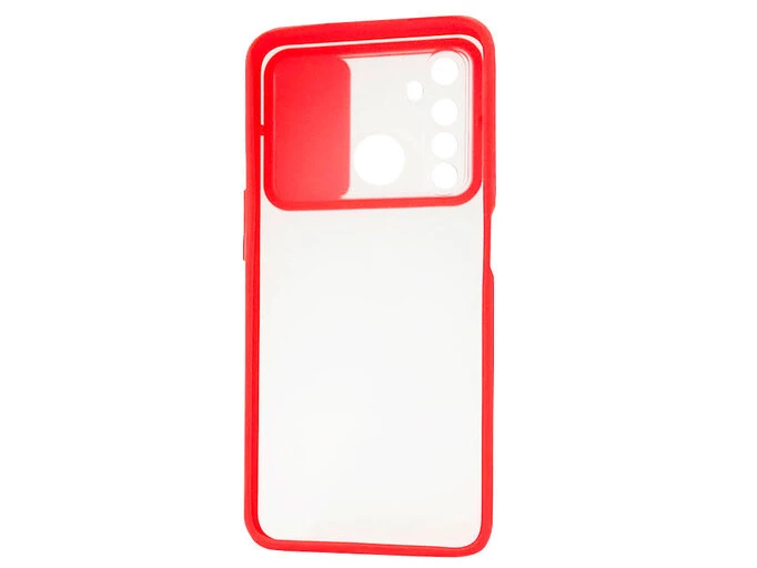 Matte case hide camera Realme 5/6i/C3 red