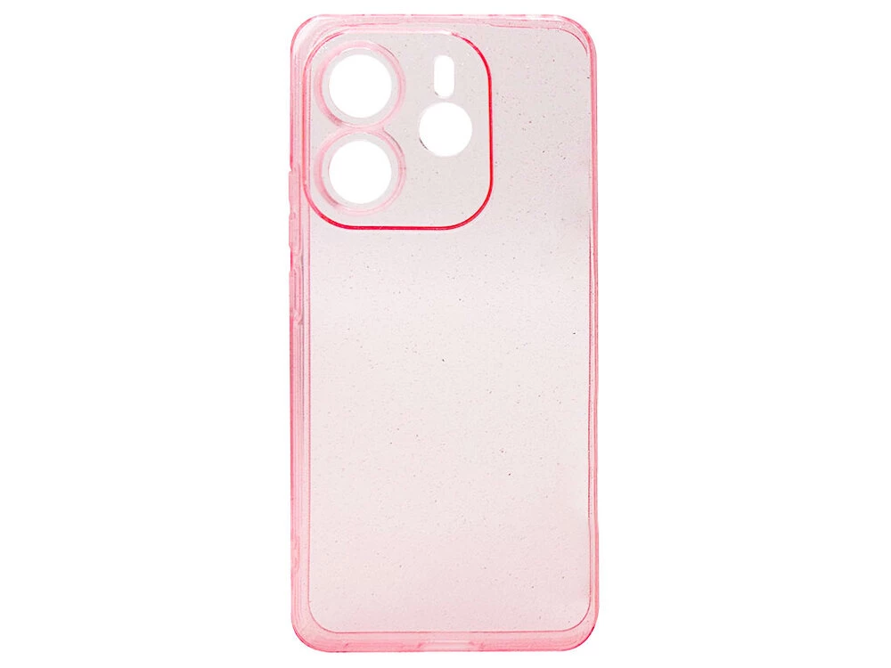 Накладка Shiny dust clear Redmi Note 14 4G pink