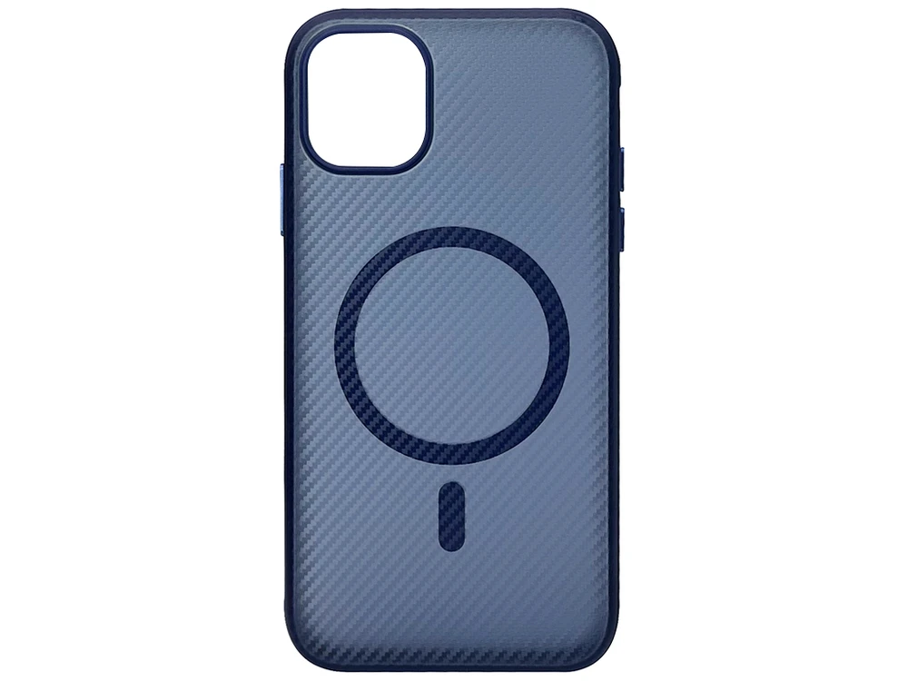 Накладка Carbon Fibre MagSafe iPhone 11 blue