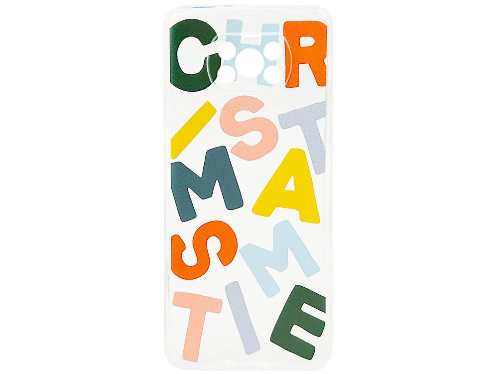 Силиконовый чехол Print Poco X3/X3 Pro Christmas transparent