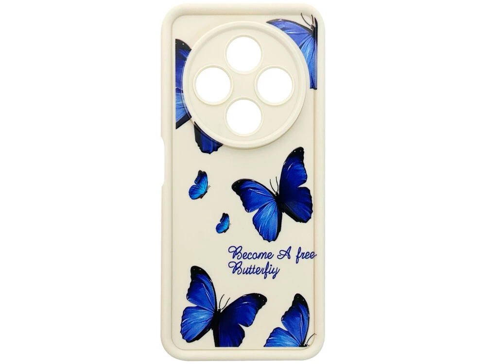 TPU Butterflies Blue Camera Redmi 14C/A4/Poco C75 vanilla