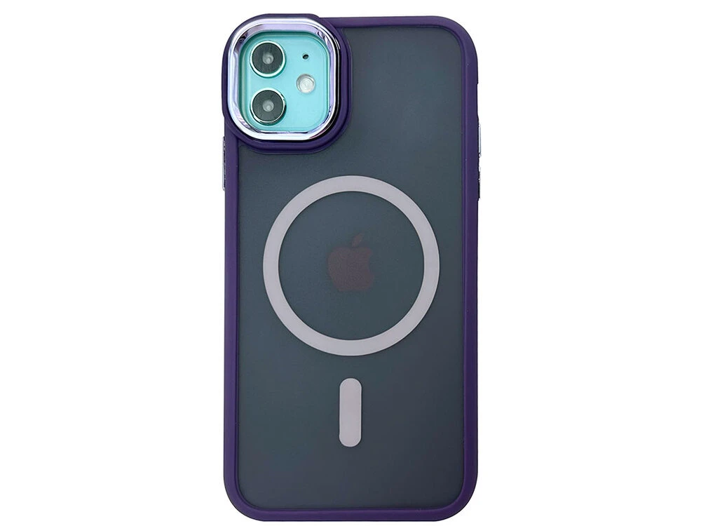 Shadow Matt Metal Buttons MagSafe iPhone 11 deep purple