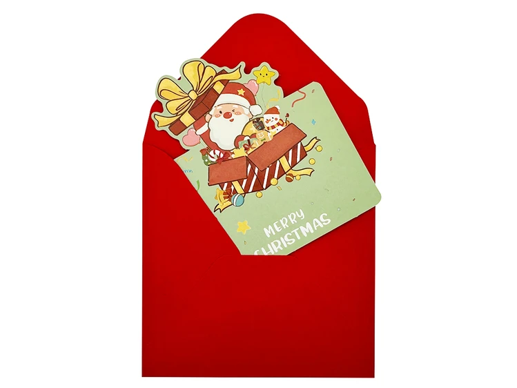 Листівка Новорічна + Envelope Merry Christmas Present