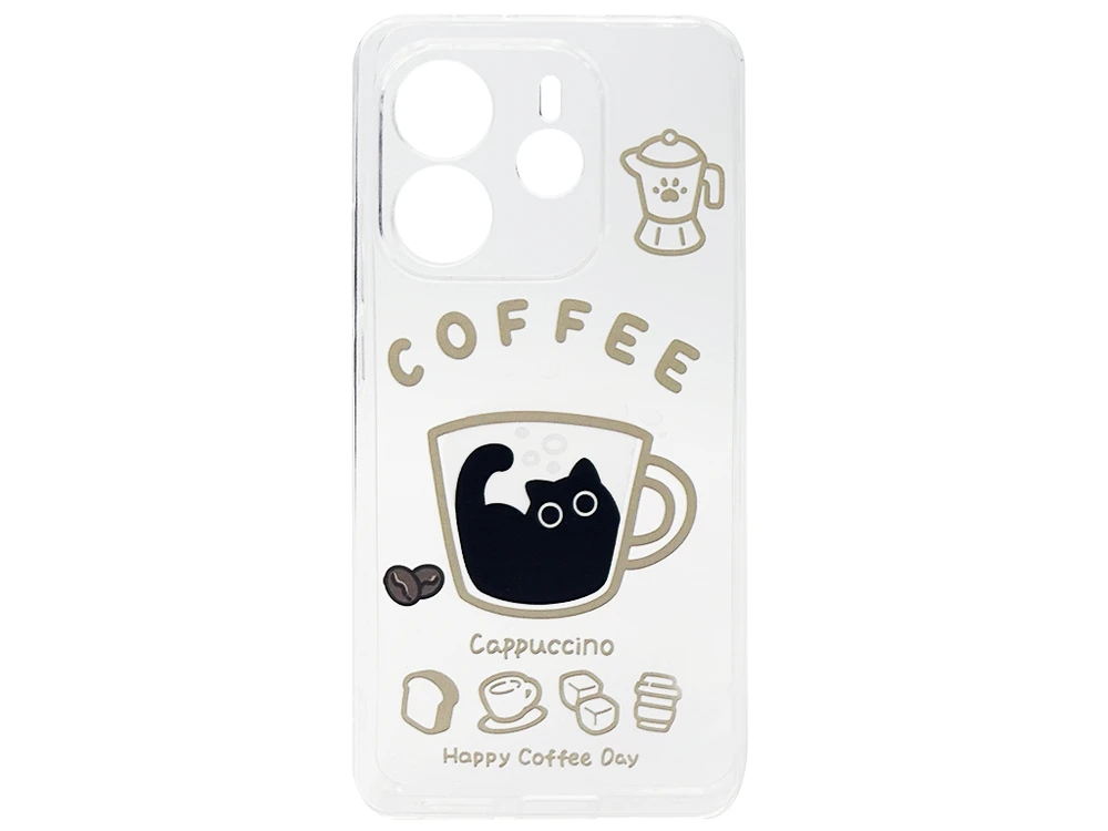 Накладка TPU Clear Joy Redmi Note 14 4G coffee