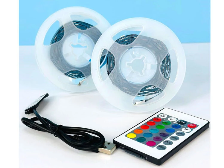 LED стрічка світлодіодна USB RGB 5050 5m 60Led/5V з Bluetooth контролером