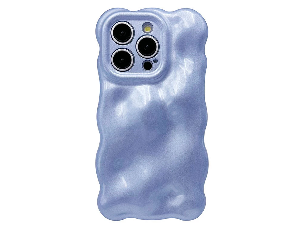 Crumpled Case Wavy Camera iPhone 14 Pro Max blue