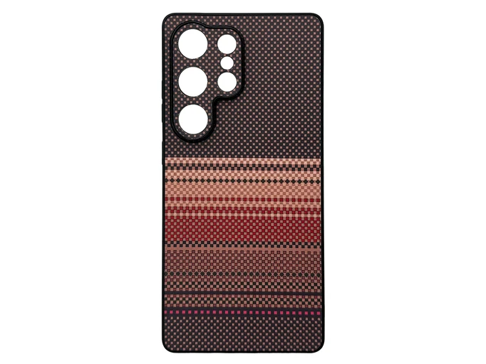 Накладка Elite Carbonique Samsung S25 Ultra beige/red/black