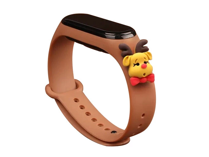 Ремінець Cartoon New Year Mi Band 3/4 deer brown