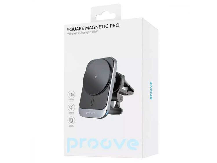 Holder Proove Square Magnetic Pro MagSafe Wireless 15W gray