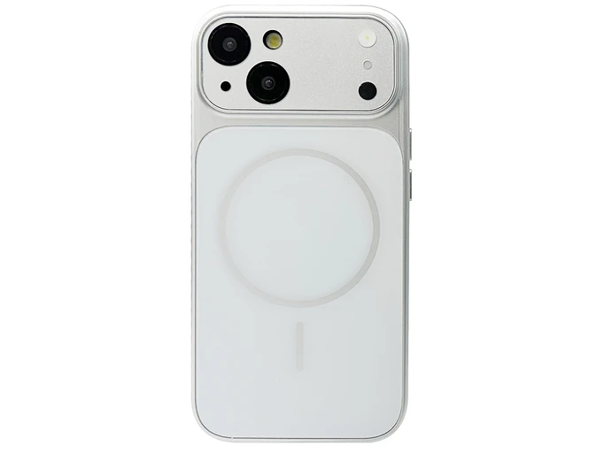 Накладка AG Nano Glass MagSafe iPhone 15 silver