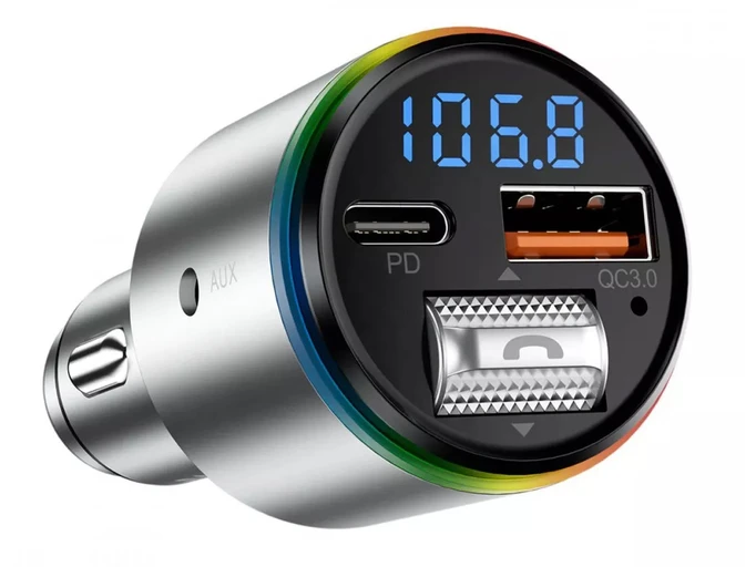 FM Modulator Proove Launcher Power Drive 1USB/1Type-C/AUX/30W silver