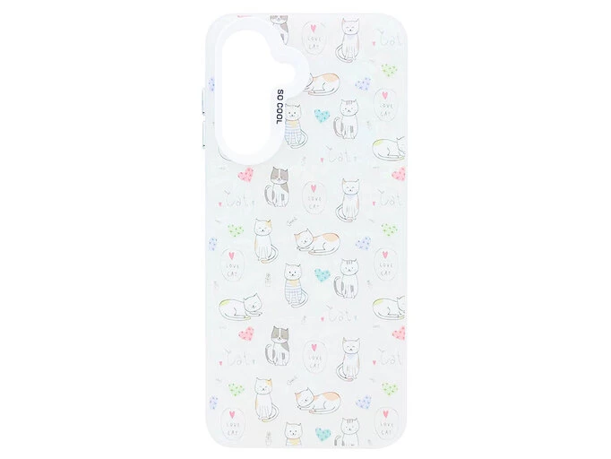 Накладка So Cool Print Glitter Shell Samsung A56 love cat