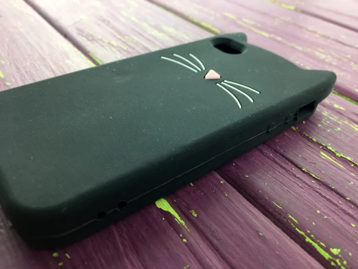 3D КОШКА для iPhone 4 Черный