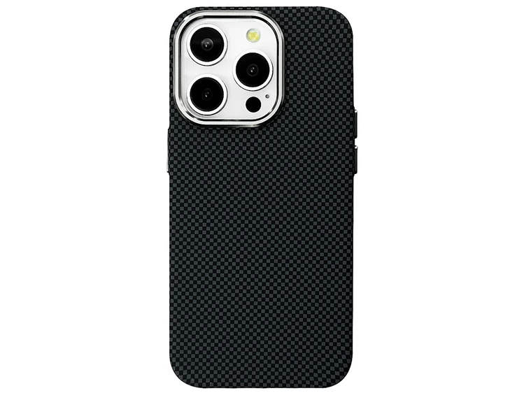 Накладка Elite Carbonique MagSafe Metal Frame iPhone 14 Pro black grey