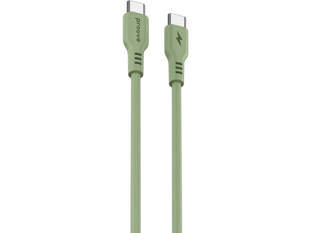 Кабель Proove Rebirth Type-C to Type-C 60W (1m) green
