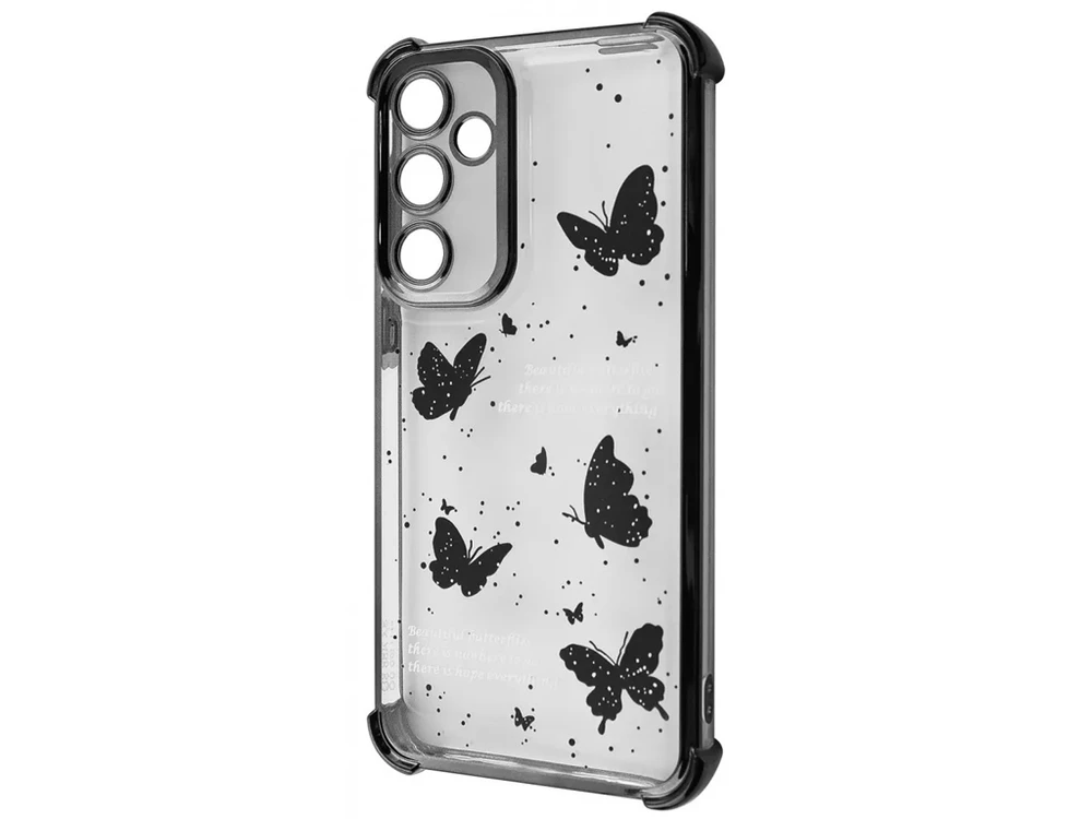 Накладка WAVE Winkie Butterly Samsung A55 black