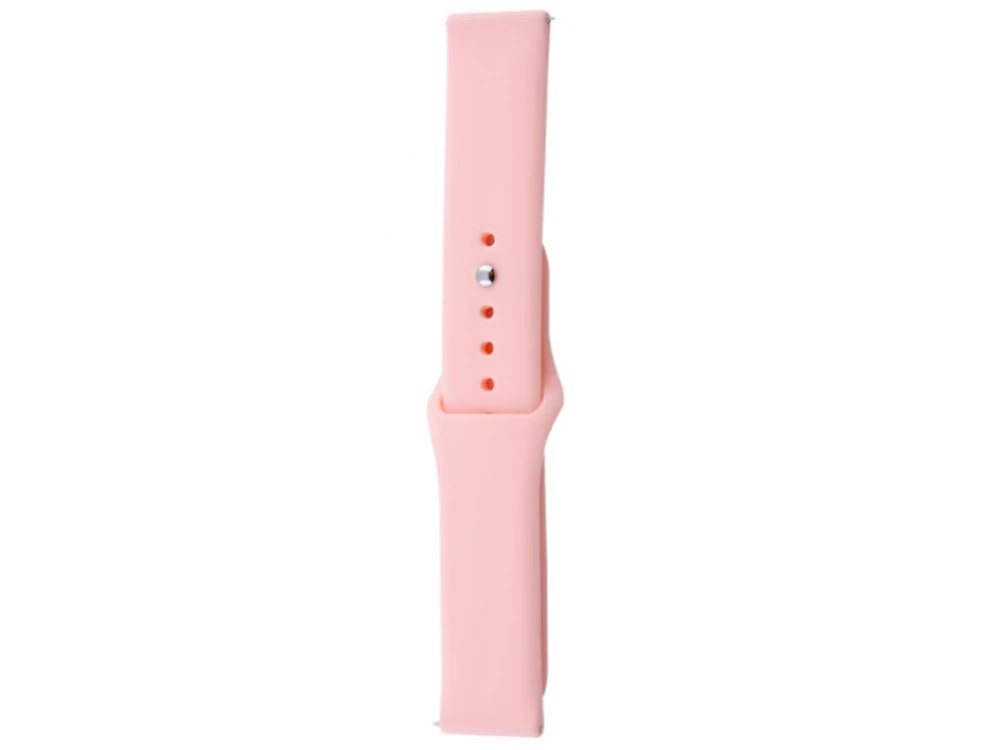 Ремешок Xiaomi Amazfit/Bip/Samsung Silicone 20mm светло-розовый