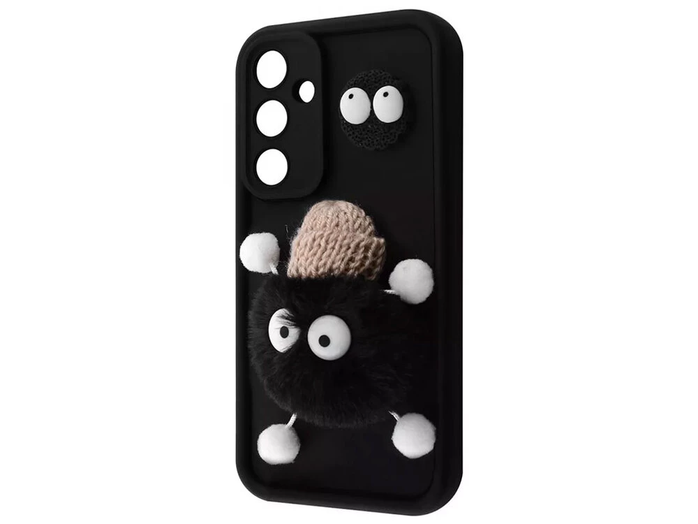 TPU 3D Fluffy Toy Camera Samsung A16 black