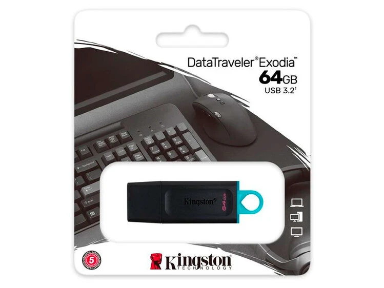 USB Flash 3.2 Kingston Exodia 64GB black/teal