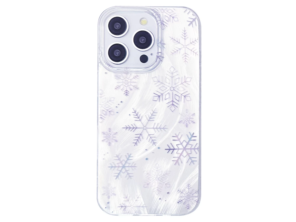 Накладка Paint Stroke iPhone 16 Pro snowflakes