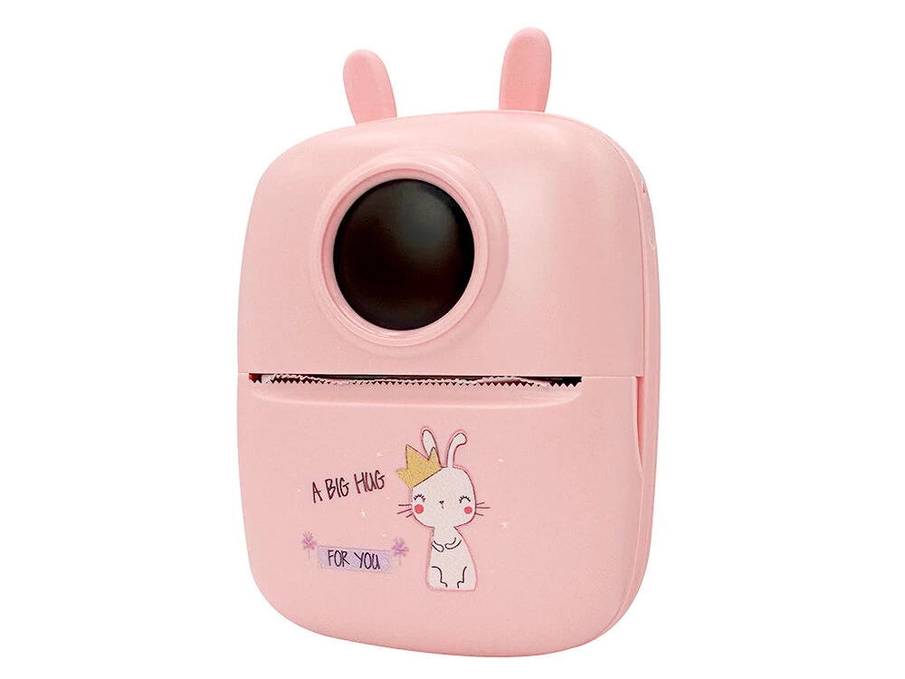 Портативний дитячий термопринтер Mini D7 Rabbit pink