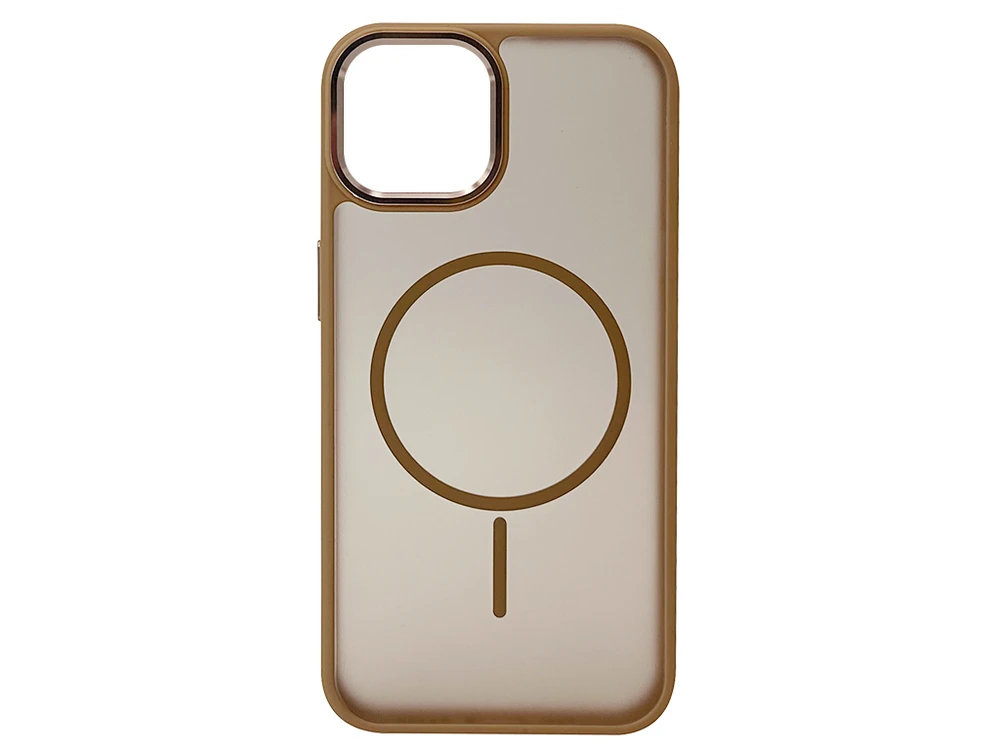 Shadow Matt Metal Buttons MagSafe iPhone 13/14 cappucino