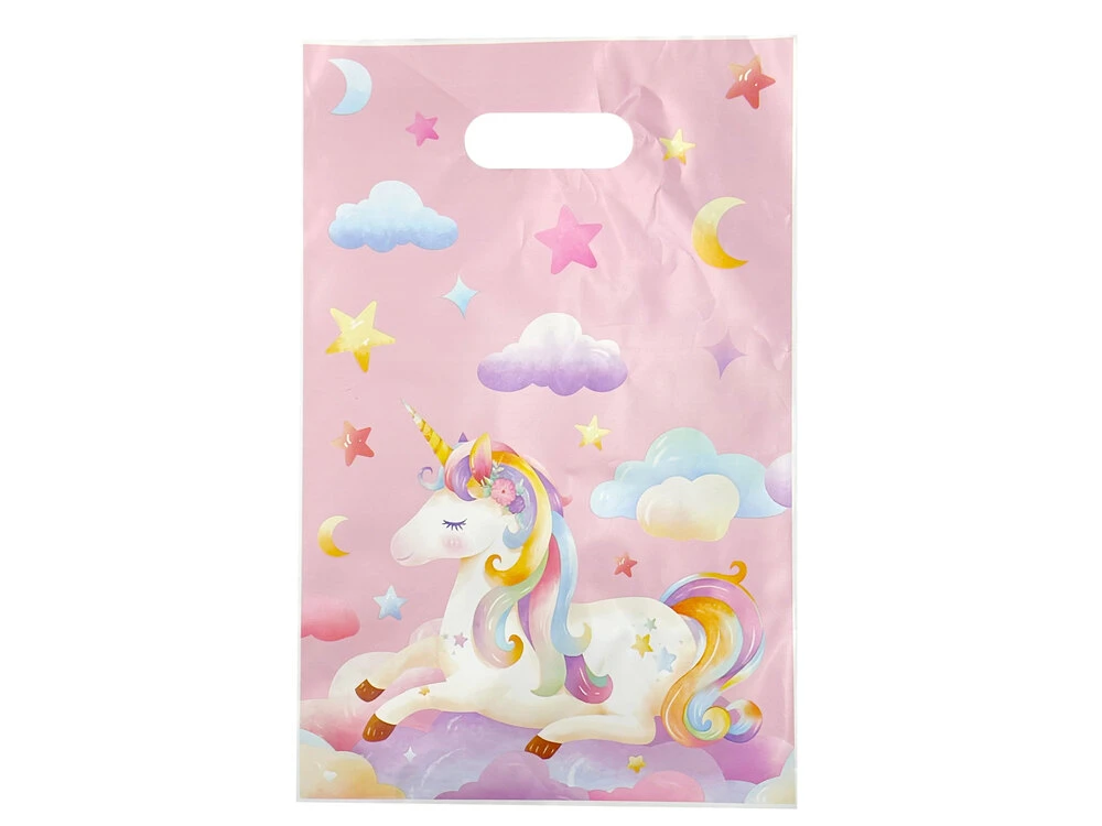 Пакет подарунковий поліетиленовий Unicorn pink