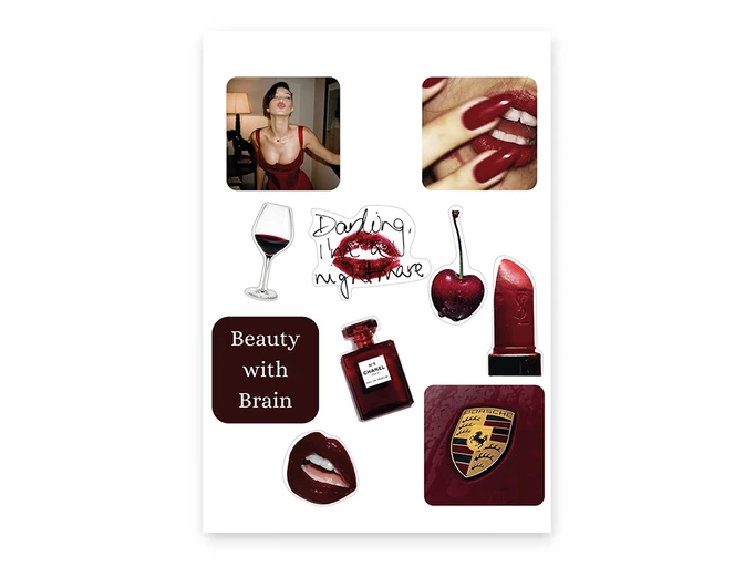 Набор 3D стикеров макси Stix Cherry kiss