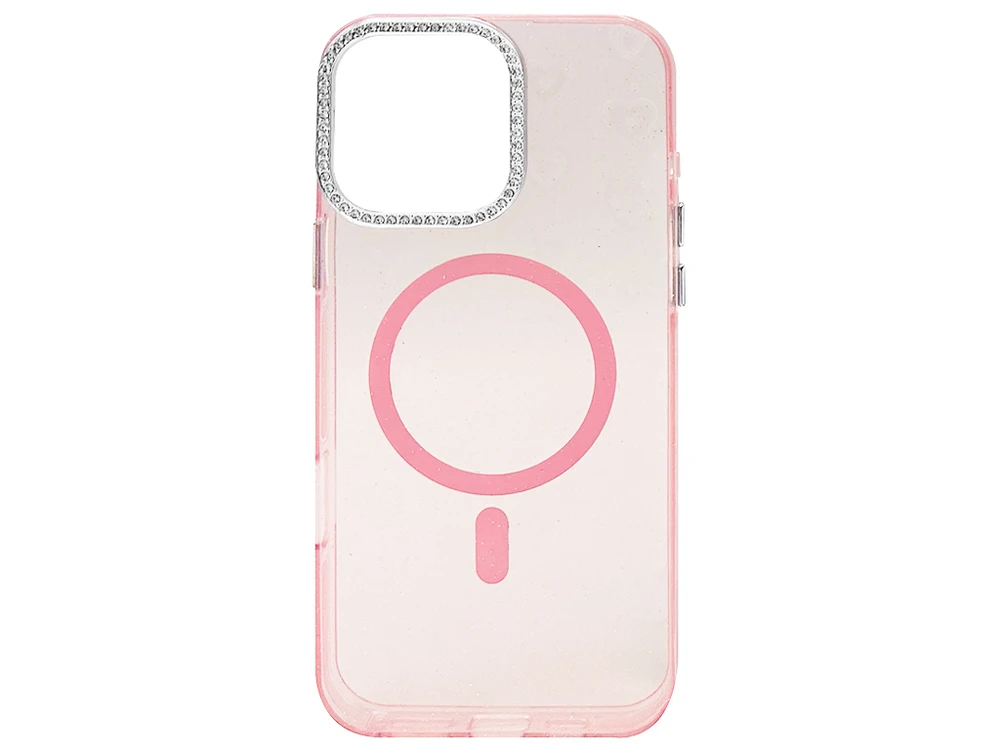 Накладка Mirage Hearts Diamond Camera MagSafe iPhone 16 Pro Max pink