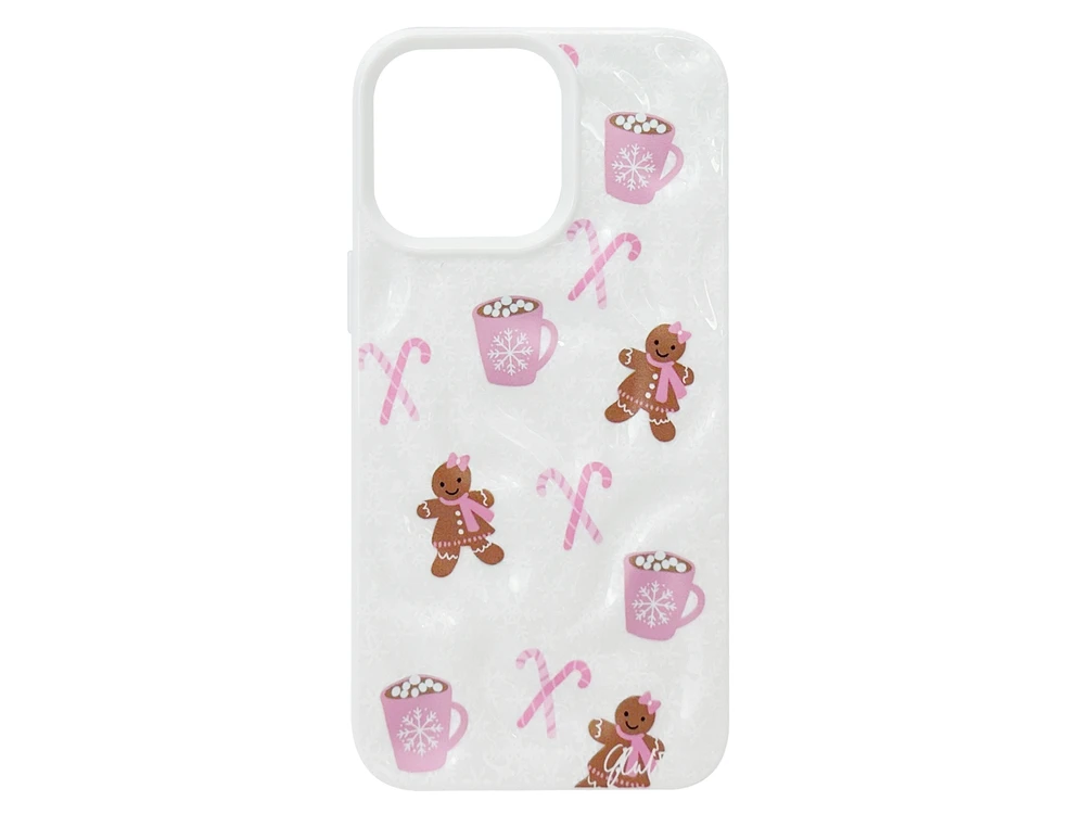 Накладка 3D Gingerbread Snowflake iPhone 15 Pro Max white