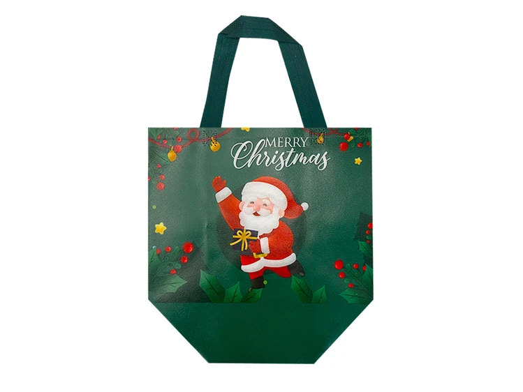 Сумка Новорічна Merry Christmas Santa Claus 31x17x31 green