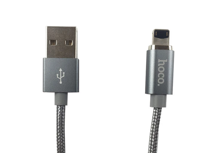 Кабель HOCO U40A Magnetic Lightning 2A (1m) gray