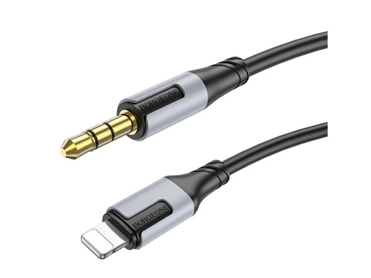 Кабель AUX Borofone BL19 3.5 to Lightning (1m) black