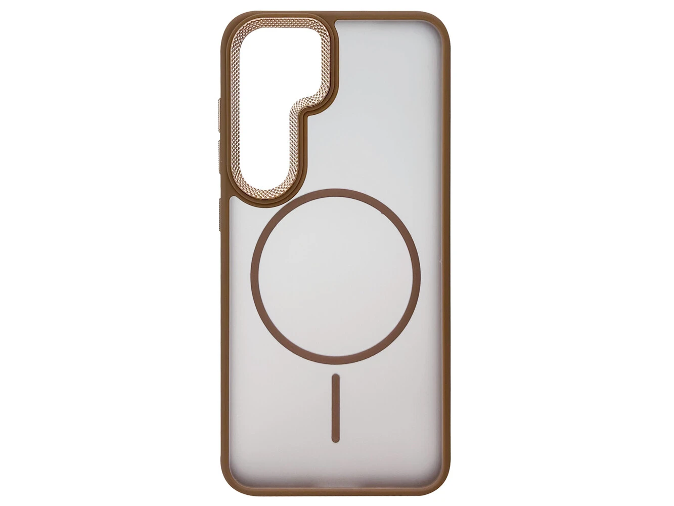 Shadow Matt Metal Buttons Corrugated MagSafe Samsung S24+/S25+ brown