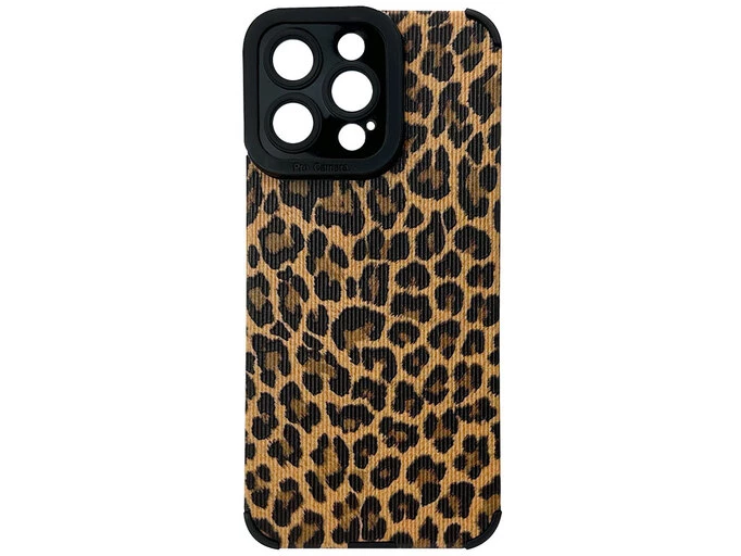Силікон Camera Protect Leopard iPhone 14 Pro Max brown
