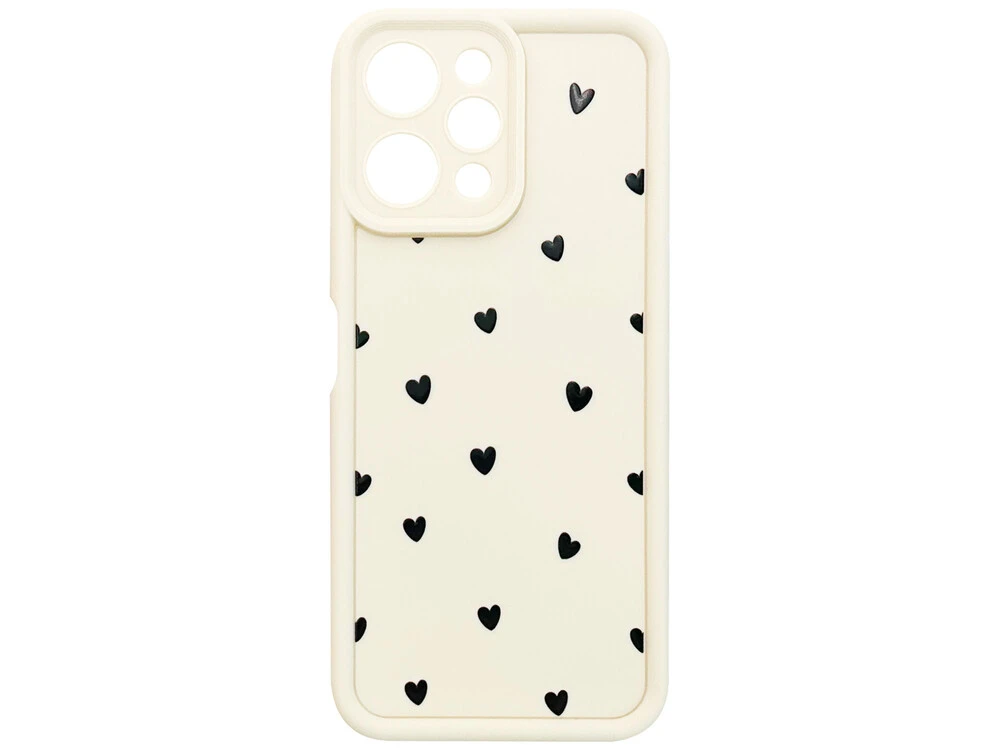TPU Hearts Black Camera Redmi 12 vanilla