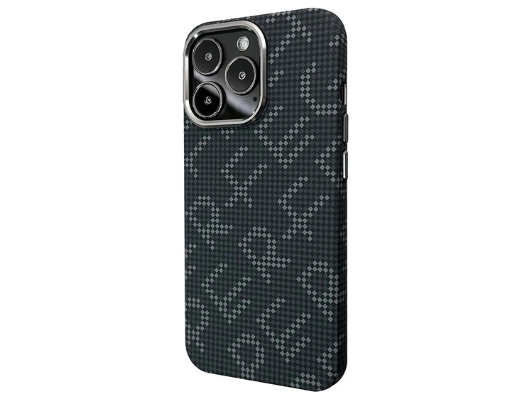 Накладка Elite Carbonique MagSafe Metal Frame iPhone 16 Pro Max black perfect
