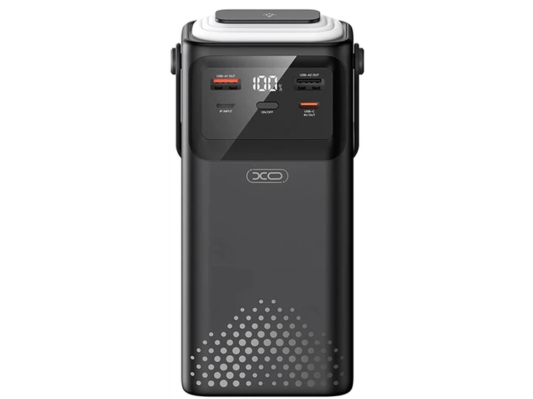 Power Bank XO PR285 30000 mAh lightning/micro/Type-C/USB + LED Lamp black