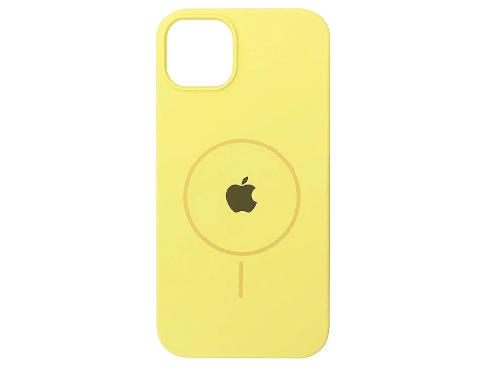 Case soft touch MagSafe низ iP 14+ (04) yellow