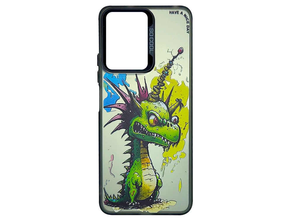 Накладка So Cool Print Redmi Note 12 black dragon
