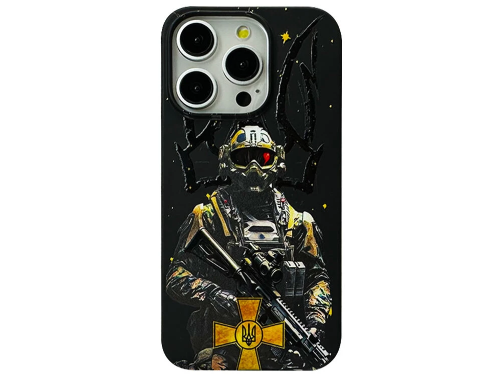 Силікон Nprint Matt UA iPhone 15 Pro Max warrior black