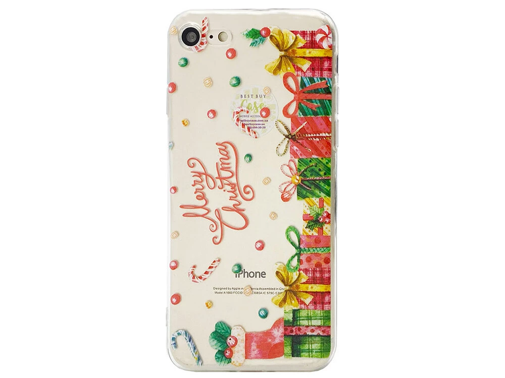 Накладка силікон Print iPhone 7/8/SE 2 Merry Christmas