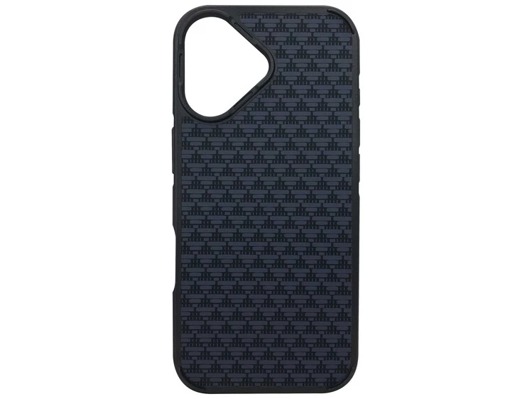 Накладка Luxury Carbon Fiber Pattern MagSafe iPhone 17 blue/black