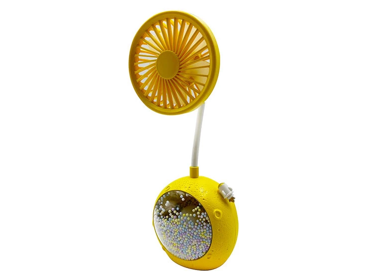 Портативний вентилятор Moon Night Light fan HD-6604 yellow