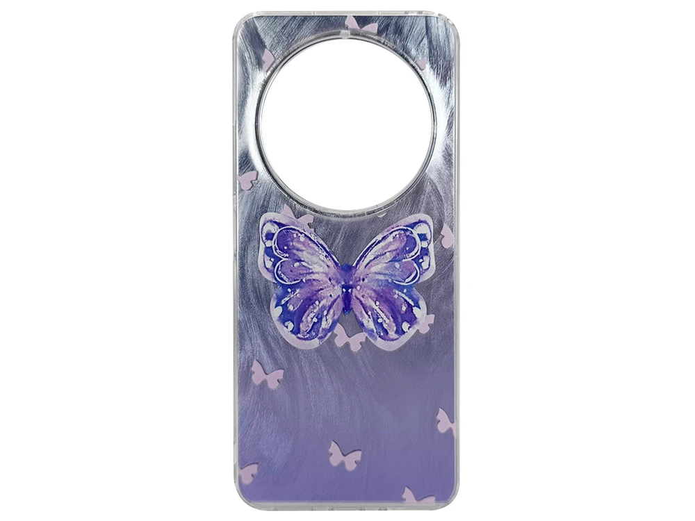 Накладка Paint Stroke Butterfly Redmi 14C/A4/Poco C75 purple