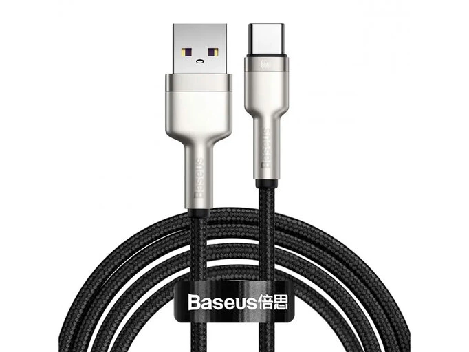 Кабель Baseus Cafule Metal Type-C 66W 6А (0.25m) black